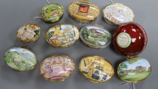 A collection of ten Halcyon Days Glyndebourne enamelled boxes, comprising 1997, 1998, 1999, 2000,