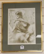 Clara Klinghoffer, lithograph, Mexican market, signed in pencil, 10/11, 42 x 31cm