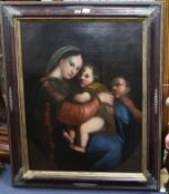 Italian School, oil on canvas, Madonna and child 87 x 67cm