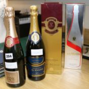Four assorted Champagnes including Louis Roederer