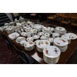 A very extensive Royal Worcester Evesham oven proof service of fruit decorated ware and tureens