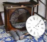 Benjamin Smith of Alfreton. A George III oak wall clock in need of re-assembly