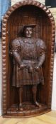 A carving of Henry VIII H.201cm