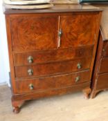 A walnut cabinet W.91cm