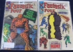 A group of Marvel comics: Fantastic Four, 2 vols. 51 JUNE and 67 OCT, both 12 cents