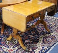 A Regency style inlaid satinwood sofa table W.98cm