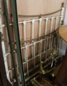 An Edwardian brass single bed frame W.122cm