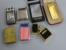 Two Dunhill lighters and mixed lighters