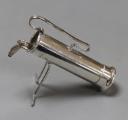 A George V novelty silver cocktail stick set modelled as a golf bag with six golf club cocktail