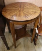 An inlaid mahogany circular occasional table W.50cm