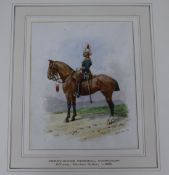 Richard Simkin (1850-1926), watercolour, Derbyshire Imperial Yeomanry Officer, Review Order c.