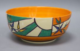 A Clarice Cliff Fantasque bowl diameter 21cm