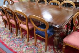 A Victorian mahogany extending dining table W.240cm