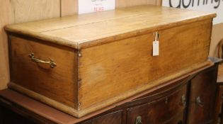 A 19th century pine chest W.110cm