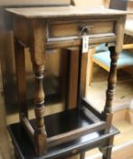 An oak side table W.53cm
