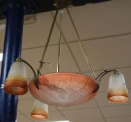 A French glass pendant ceiling light