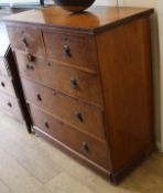 A mahogany chest of drawers W.107cm