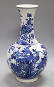 A Chinese blue and white vase height 39cm