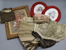 A quantity of Oriental textiles etc