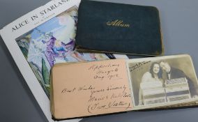 A quantity of autograph material, early 20th century, WWI and later, comprising four small albums,