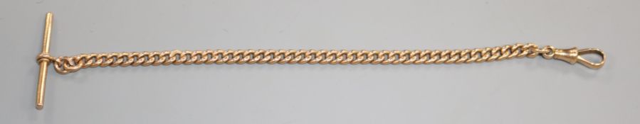 A 9ct gold curb-link bracelet.