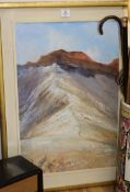 Shan Egerton (British 20th century), pastel,'Between Zanskar and Ladakh', signed and initialled