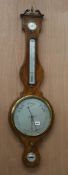 A 19th century mahogany wheel barometer, Acorti, Ramsgate H.108cm