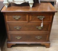 A military chest with four drawers W.81cm