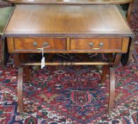 A reproduction sofa table W.77cm