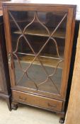 A 1920's mahogany display cabinet W.61cm