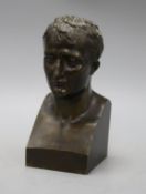 A bronze bust of Napoleon, height 20cm