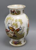 A large 'Augustus Rex' vase decorated with exotic birds height 36cm