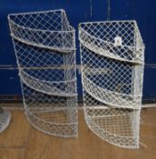 Two wire corner baskets W.40cm