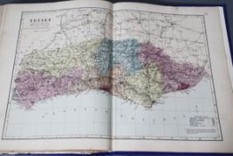 New Large-Scale Ordnance Atlas of London and Suburbs, rebound, library stamps, George W.Bacon, 1888