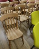 Nine Windsor kitchen chairs