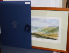 HRH Charles, The Prince of Wales, a signed coloured lithograph, 'Wensleydale', blind stamped,