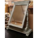A large painted toilet mirror W.82cm