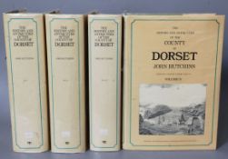 Hutchins, John - The History and Antiquities of the County of Dorset, 4 vols, library stamps, EP