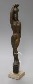 A figurative bronze of an African lady, signed John Skelton, 2/10, dated 1980, height 35cm