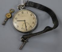 A chrome cased Rolex pocket watch.