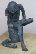 A bronze figure of Spinario H.49cm