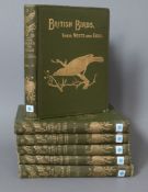 Butler, Arthur G - British Birds with their Nests and Eggs, 6 vols, tooled binding with gilt edged