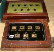 Two Victorian servant call boards, one with a bell