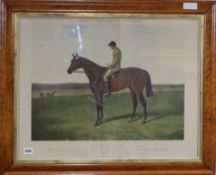 Messrs Fores, colour aquatint, Fores's Celebrated Winners, Ormonde', 50 x 65cm, maple framed