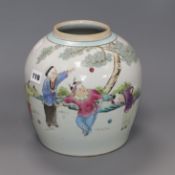 A Chinese famille rose jar 26cm high