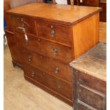 An Edwardian mahogany chest of drawers W.107cm