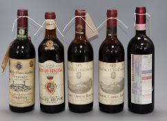 A bottle Barone Ricasoli Brolio Riserva Chianti Classico 1964, a bottle of Castello Guicciardini