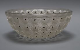 A Lalique-style bowl diameter 25.5cm