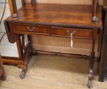 A Regency style mahogany sofa table W.92cm