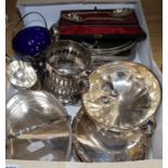 A quantity of assorted plated ware